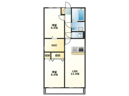 FELICIAIII(2LDK/2階)の間取り写真