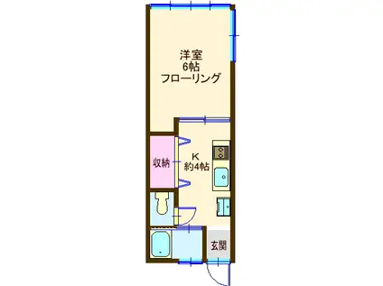 日南荘(1K/1階)の間取り写真