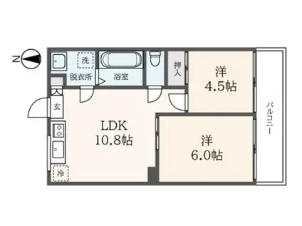 エースビルヤマダ(2LDK/3階)の間取り写真