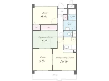 セピアコートタナカ(3LDK/2階)の間取り写真