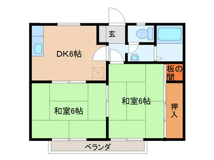 MYCITYLIFE36番館(2DK/1階)の間取り写真