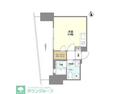 グランテール代々木(ワンルーム/7階)の間取り写真