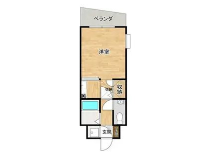 ハーバード・アイビー・スクエア(ワンルーム/6階)の間取り写真