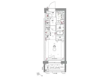 AZEST阪東橋II(ワンルーム/2階)の間取り写真