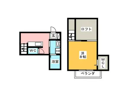 NOAH(1K/2階)の間取り写真