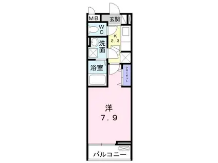 エスポアメゾン(1K/1階)の間取り写真