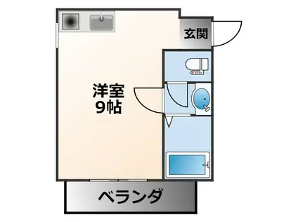 テクノコート久寿川(ワンルーム/3階)の間取り写真