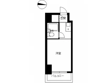 スカイコート下高井戸(ワンルーム/6階)の間取り写真