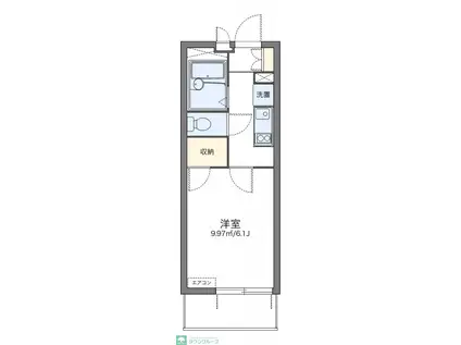 レオパレス向日葵(1K/1階)の間取り写真