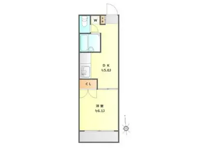 LCN上高井戸(1DK/1階)の間取り写真