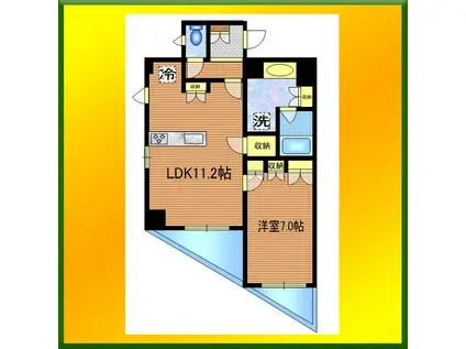 プレシス田無(1LDK/4階)の間取り写真