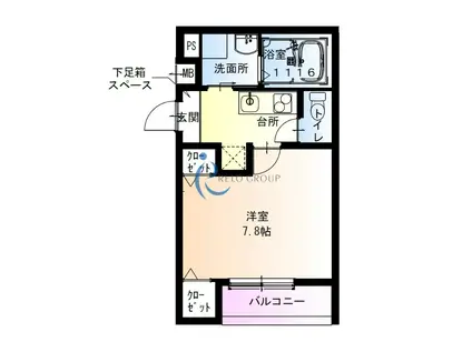 フジパレス今川公園東III番館(1K/1階)の間取り写真