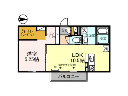 ピアパラッツォ(1LDK/3階)の間取り写真