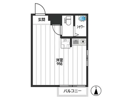 北村第2ビル(ワンルーム/2階)の間取り写真