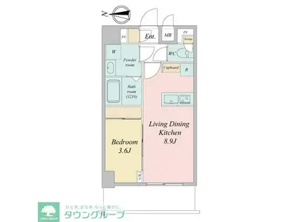 LIME RESIDENCE KAWAGUCHI イースト(1LDK/7階)の間取り写真