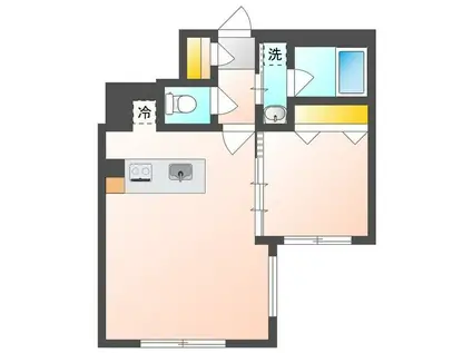 カレラ学園前(1LDK/3階)の間取り写真