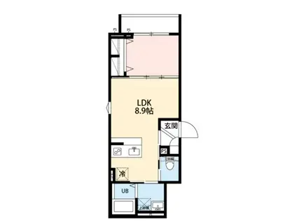 FLEUR N-4(1LDK/2階)の間取り写真