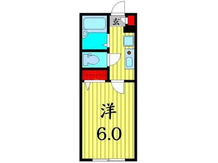 SINCREASE堀切(1K/2階)の間取り写真
