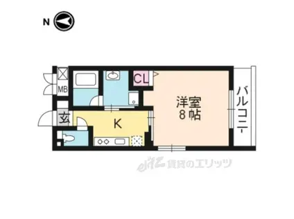 TWINKLE(1K/3階)の間取り写真