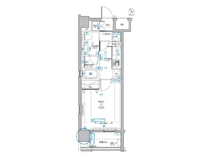 SYNEX赤塚駅前(1K/6階)の間取り写真