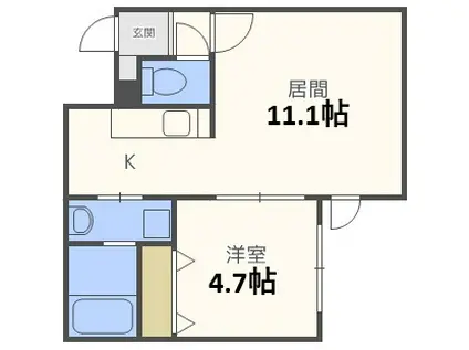 EIGHTER(1LDK/2階)の間取り写真
