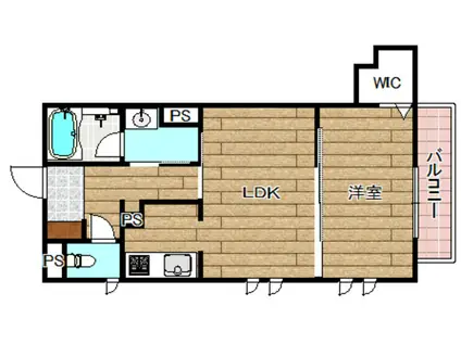 シャーメゾン天神(1LDK/2階)の間取り写真