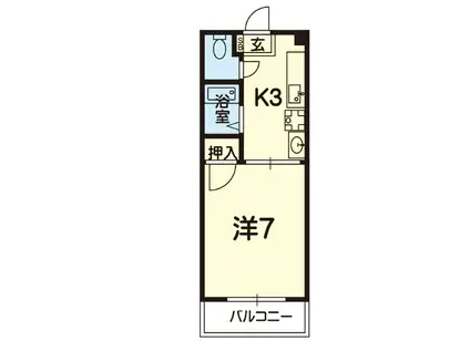 レジデンス・スターライト(1K/3階)の間取り写真