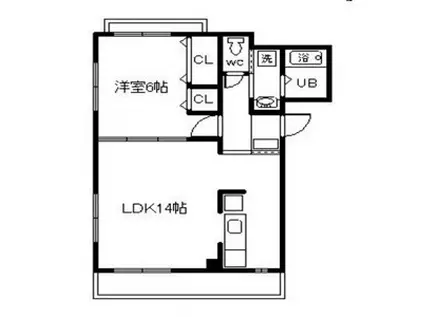 フォレストコート(1LDK/3階)の間取り写真