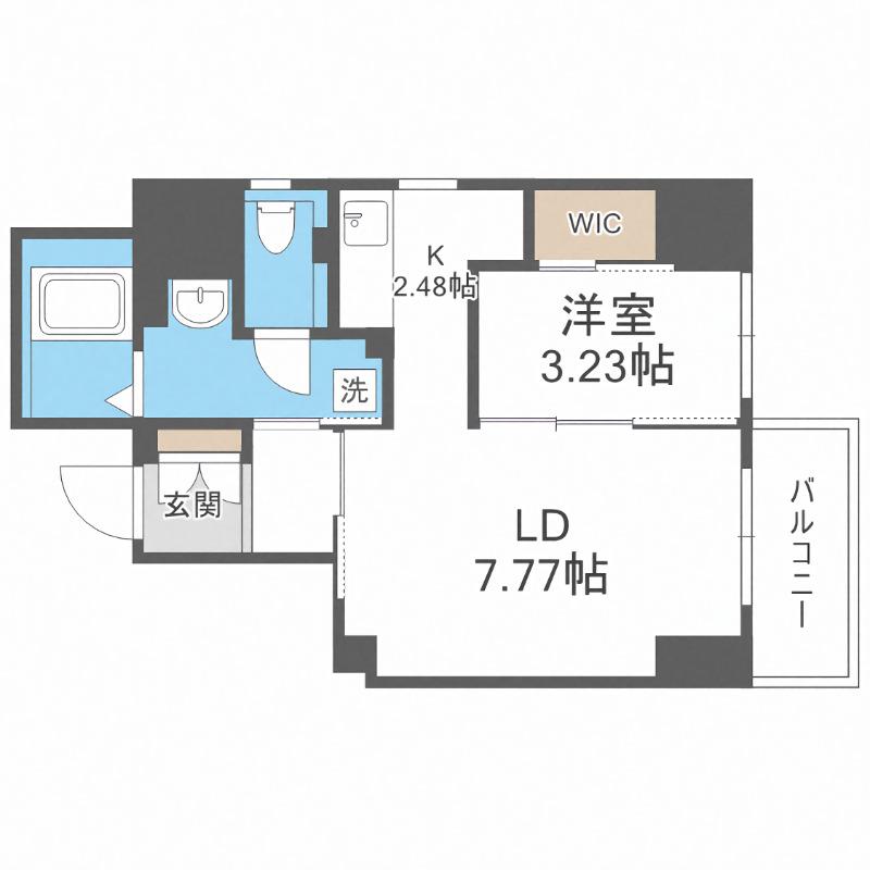 レガーロ札幌ステーション(1LDK/2階)の間取り写真