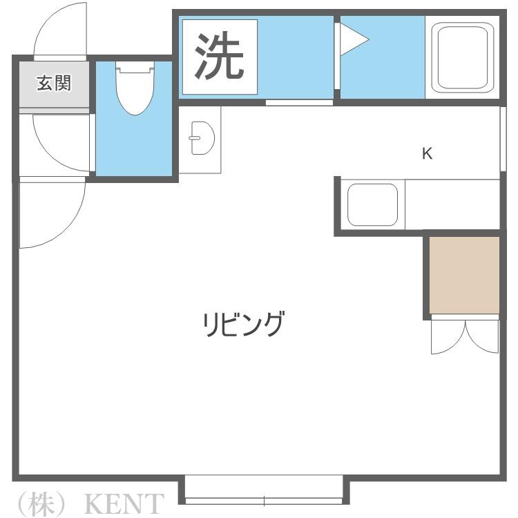 ラビリンス弐番館(1K/3階)の間取り写真