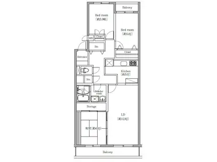 L-COMMUPLUS相模大野(3LDK/3階)の間取り写真