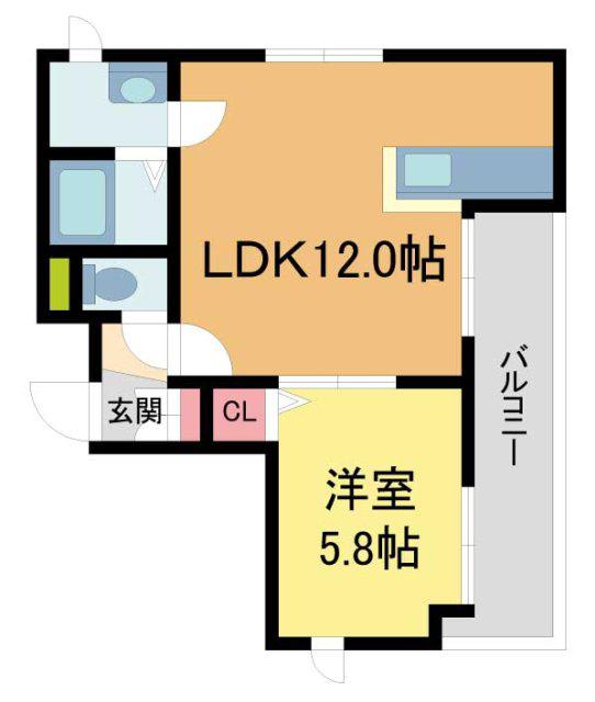 メゾンデプルニエ(1LDK/2階)の間取り写真