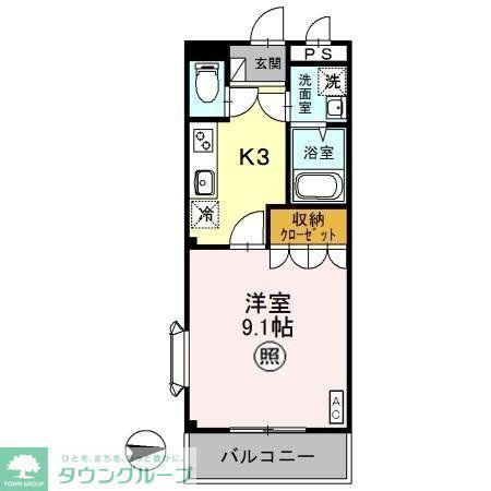JUPITER(1K/2階)の間取り写真