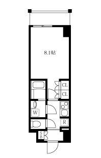 AZEST堀切菖蒲園II(1K/7階)の間取り写真