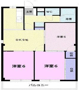 グランコート(3DK/1階)の間取り写真