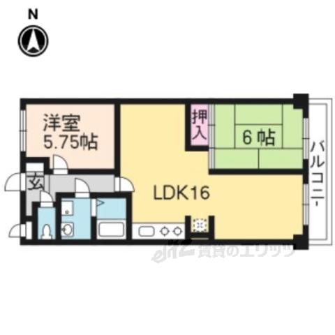 メゾンフェニックス(2LDK/3階)の間取り写真