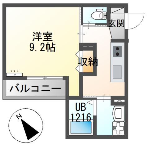 TISSAGE(1K/3階)の間取り写真