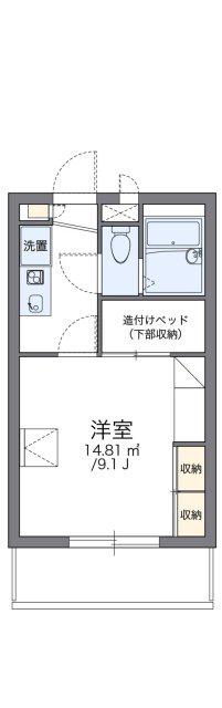 レオパレスGREEN HILL(1K/2階)の間取り写真