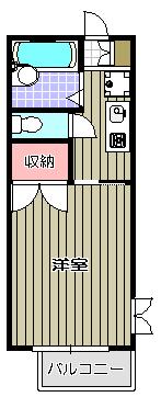 ラフィーネフジ(1K/3階)の間取り写真
