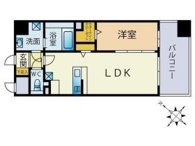 LIAISON博多駅東(1LDK/3階)の間取り写真