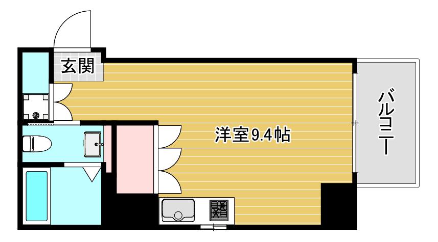 レオンコンフォート弁天町(ワンルーム/9階)の間取り写真