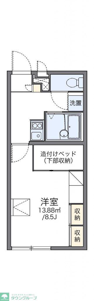 レオパレスグレイス(1K/1階)の間取り写真
