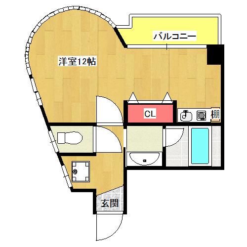 ラ・ルージュ九条(ワンルーム/6階)の間取り写真