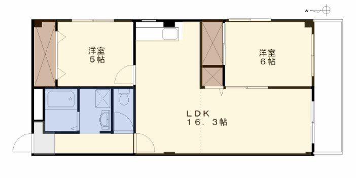 セキレーション(2LDK/4階)の間取り写真
