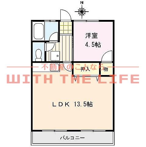 コーポ中村(1LDK/1階)の間取り写真
