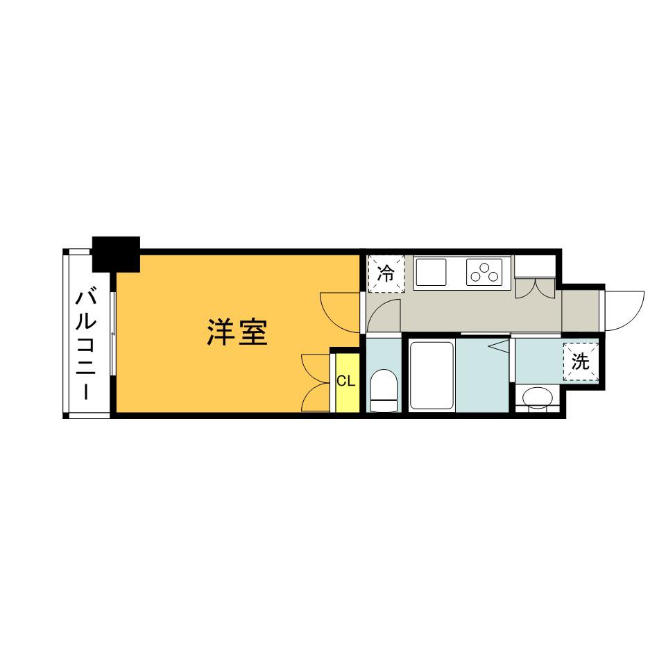 CLUB ORIENT NO.105(1K/8階)の間取り写真