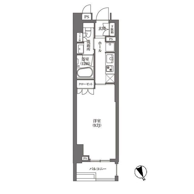 HAMACHO APARTMENTS(1K/2階)の間取り写真