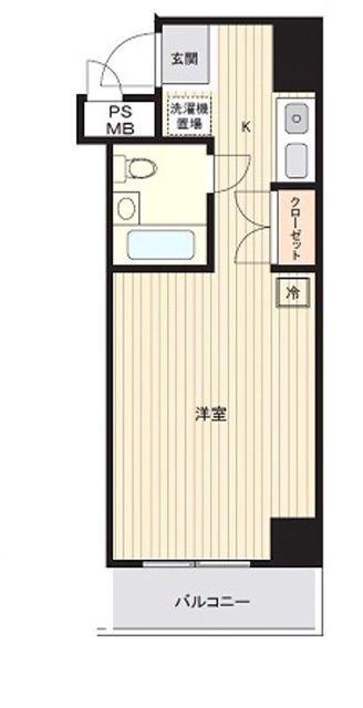 フェニックス国分寺(ワンルーム/4階)の間取り写真