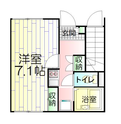 レオネクストクレストハウス II(1K/1階)の間取り写真