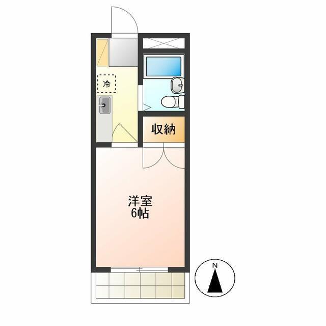 アーバンハイム府中(1K/2階)の間取り写真